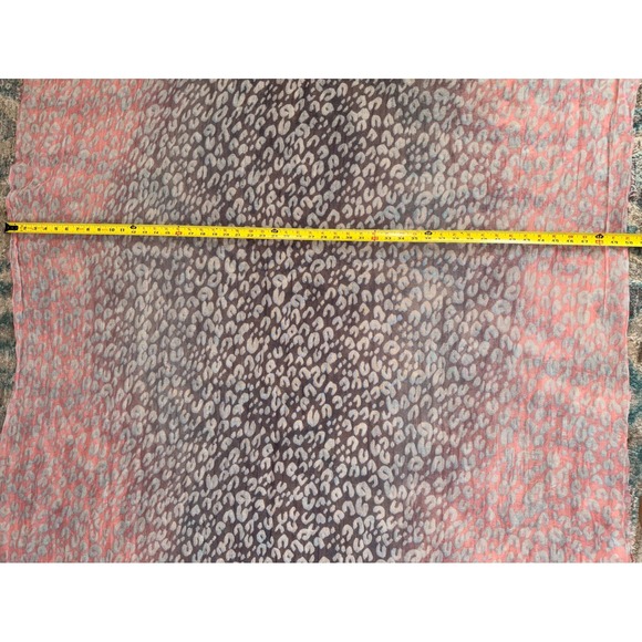RARE Louis Vuitton Stephen Sprouse Leopard Scarf Pink Grey Graffiti Logo Italy - Picture 6 of 9